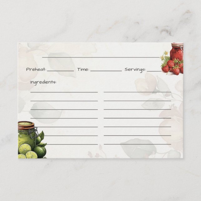 Marmalade Basic Rezept Card Begleitkarte (Vorderseite)