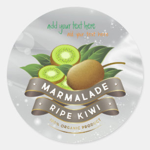 Marmalade Ripe Kiwi Jam Round Aufkleber