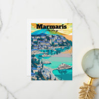 Marmaris Reise Postkarten Kunst, Marmaris Türkei P