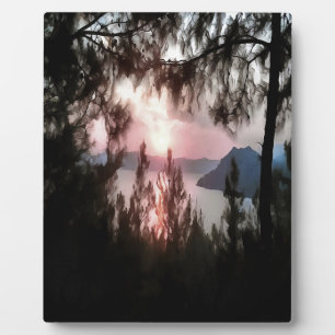Marmaris-Sonnenuntergang eingerahmt von Palmen Lan Fotoplatte