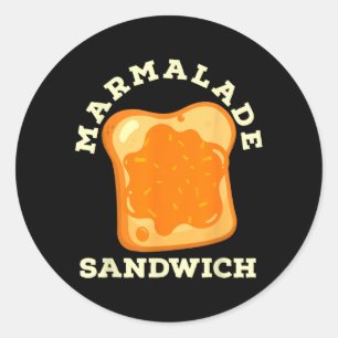 Marmeladen-Sandwich Süße Jungen Mädchen Halloween  Runder Aufkleber