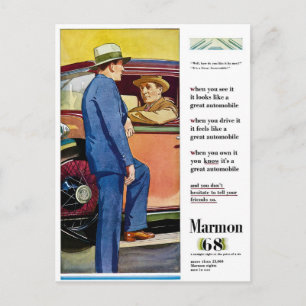 Marmon 68 - Vintage Kfz-Werbung Postkarte