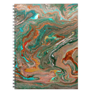 Marmor abstrakt Acryl-Hintergrund. Marmorierung Ku Notizblock