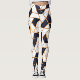 Marmor Abstrakt Mosaik Leggings