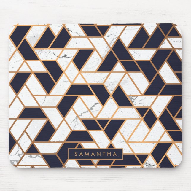 Marmor Abstrakt Mosaik Mousepad (Vorne)