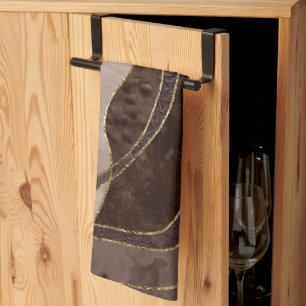 Marmor Achat Gold Glam 4 - Landschaft Geschirrtuch