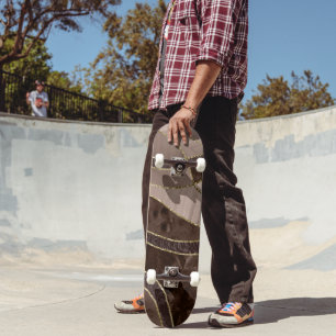 Marmor Achat Gold Glam 4 - Landschaft Skateboard