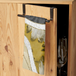 Marmor Achat Gold Glam 7 Geschirrtuch