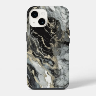 Marmor-Achat-inspirierte Luxus-Textur iPhone 14 Hülle
