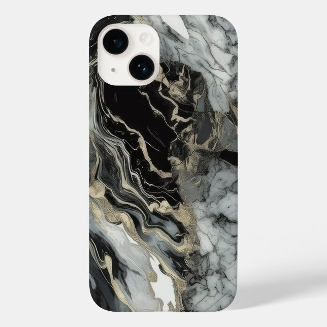 Marmor Agate Inspiriert Luxus Textur Case-Mate iPhone Hülle (Rückseite)