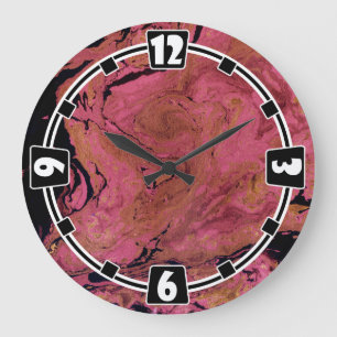 Marmor, Aquarell Große Wanduhr