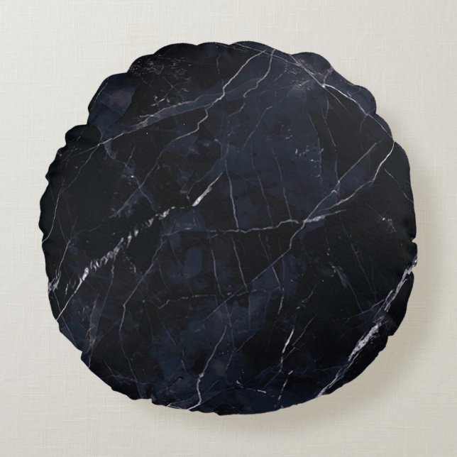 Marmor aus Marmor: Steintextur. Rundes Kissen (Vorderseite)
