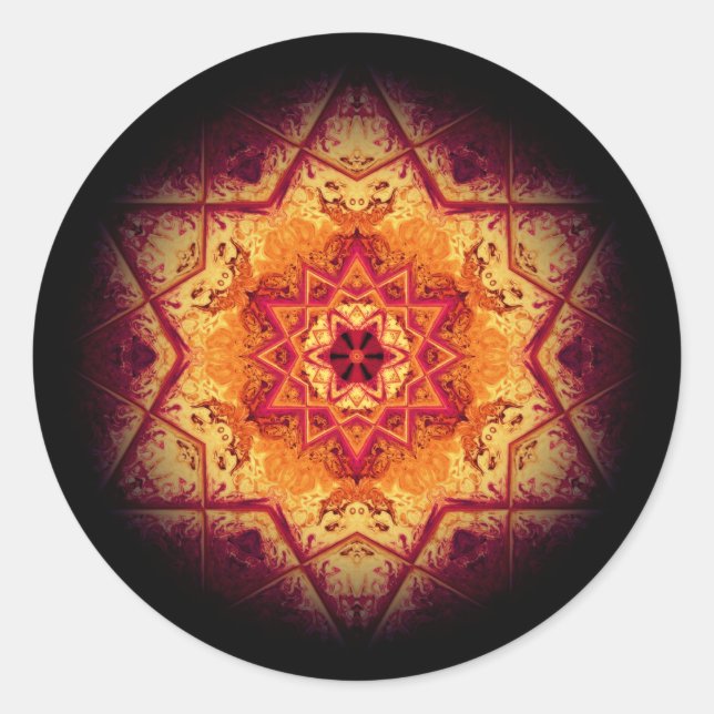 Marmor des Teufels - Muster Runder Aufkleber (Vorderseite)