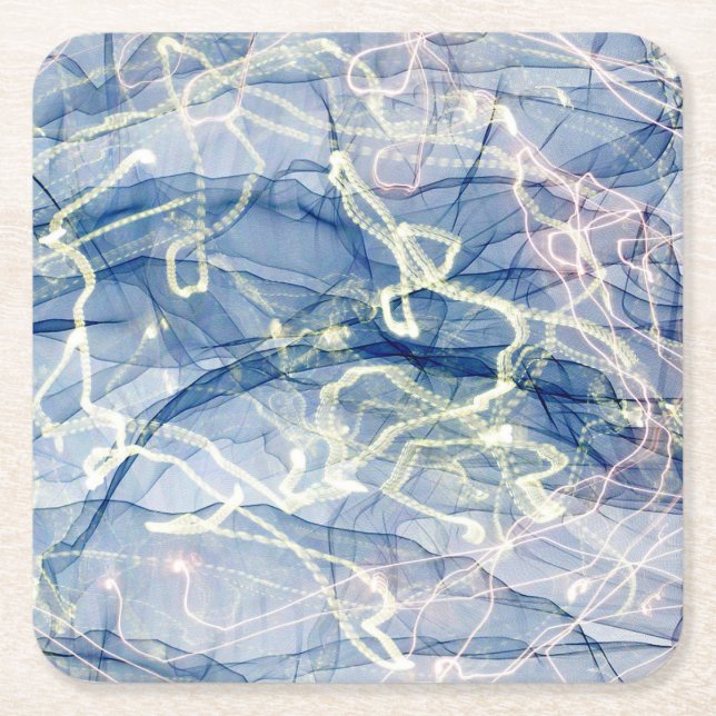 Marmor Digital Moderne Abstrakte Kunst Rechteckiger Pappuntersetzer (Vorderseite)