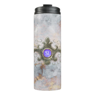 Marmor-Edelstein-Monogramm Thermosbecher