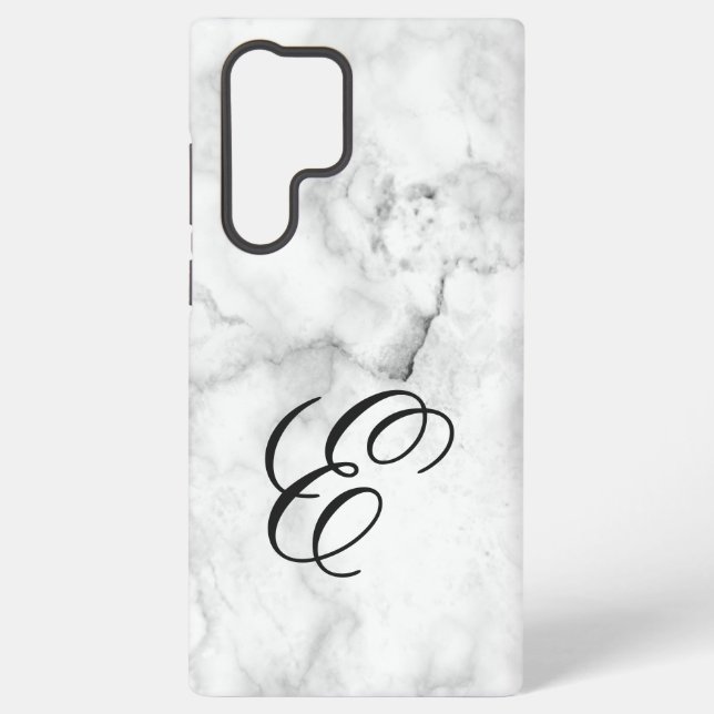 Marmor-Galaxie-Monogramm-Initiale Samsung Galaxy Hülle (Rückseite)