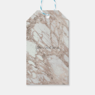 Marmor Glamour Rosé Pink Gold Silber Designer-Stil Geschenkanhänger