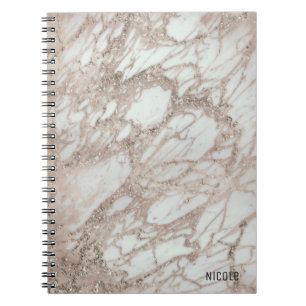Marmor Glamour Rosé Pink Gold Silber Designer-Stil Notizblock