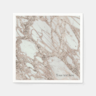Marmor Glamour Rosé Pink Gold Silber Designer-Stil Serviette