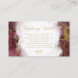 Marmor-Glitzer, der gut V1 Burgund-ID644 wünschen Begleitkarte