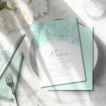 Marmor-Glitzer Hochzeit Aquamarin Silver ID644<br><div class="desc">Ein abstrakter Hintergrund, der an Marmor in sanften, durch tiefblaues Wasser aquamarinen Tönen erinnert und mit glitzerndem Silber besticht, bildet den Hintergrund für elegante Drehtexte und moderne Design-Layouts in den Teilen dieser wunderschönen Hochzeitssuite. Das Hochzeitsempfang-Menü, das hier gezeigt wird, enthält den obigen plus den optionalen Text des Drehbuchs 'Menü' und...</div>