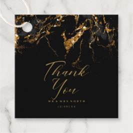 Marmor-Glitzer Hochzeit dank Black Gold ID644 Geschenkanhänger