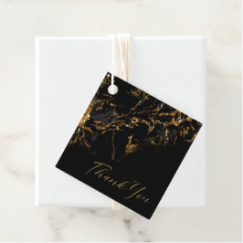 Marmor-Glitzer Wedding Black Gold ID644 Geschenkanhänger