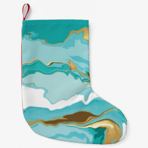 Marmor, Gold: abstrakter vintage Hintergrund. Kleiner Weihnachtsstrumpf