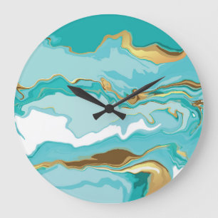Marmor, Gold: abstrakter Vintager Hintergrund. Große Wanduhr
