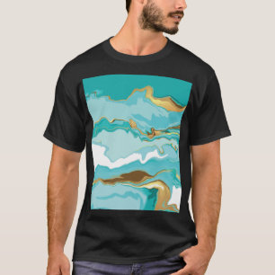 Marmor, Gold: abstrakter Vintager Hintergrund. T-Shirt