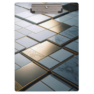 Marmor Gold Fliesen Luxus Geometrie Klemmbrett