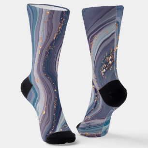 Marmor & Gold Glitzer Socken