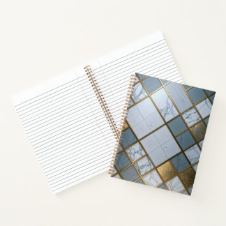 Marmor Gold Raster Luxus Geometrie Deluxe  Notizbuch