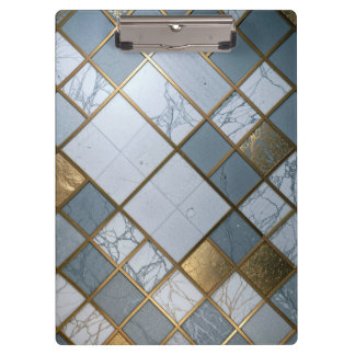 Marmor Gold Raster Luxus Geometrie Klemmbrett