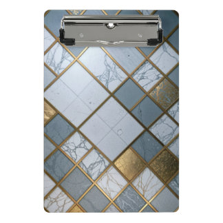 Marmor Gold Raster Luxus Geometrie Mini Klemmbrett