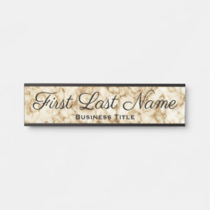 Marmor Goldfarbene Bürotürschild Elegant Einfach Türschild