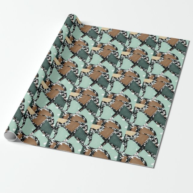 Marmor Granit Textur Geschenkpapier (Ungerollt)