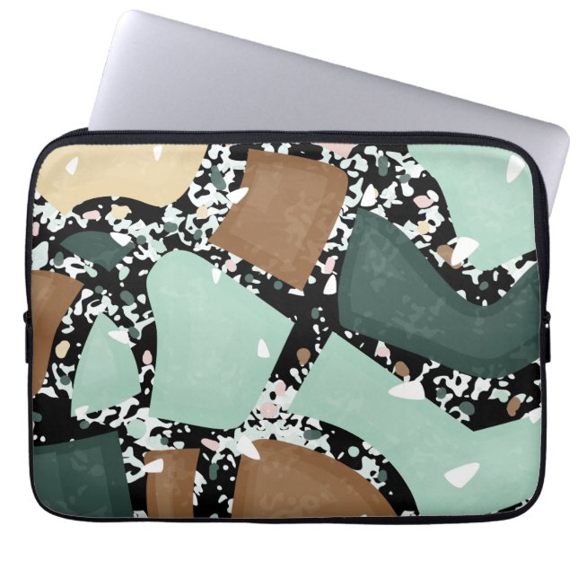Marmor Granit Textur Laptopschutzhülle (Vorderseite)