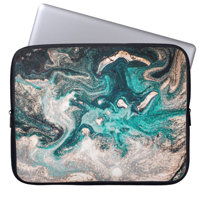 Marmor Handmade: Traditionelle Luxus Textur. Laptopschutzhülle (Vorderseite)