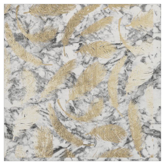 Marmor-Imitatgold des grauen Weiß des Chic Stoff (Muster)