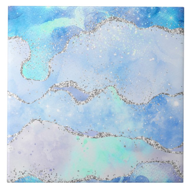 Marmor Inspiriert Pastellfarben Fliese (Vorderseite)