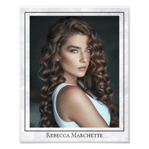 Marmor-Kopfschuss-Foto-Vorlage 8x10 Border Prints Fotodruck