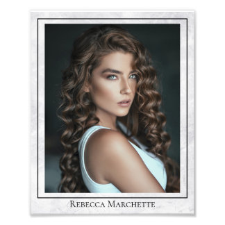 Marmor-Kopfschuss-Foto-Vorlage 8x10 Border Prints Fotodruck