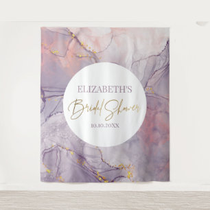 Marmor lila und rosa Brautparty Moderne Kulisse Wandteppich