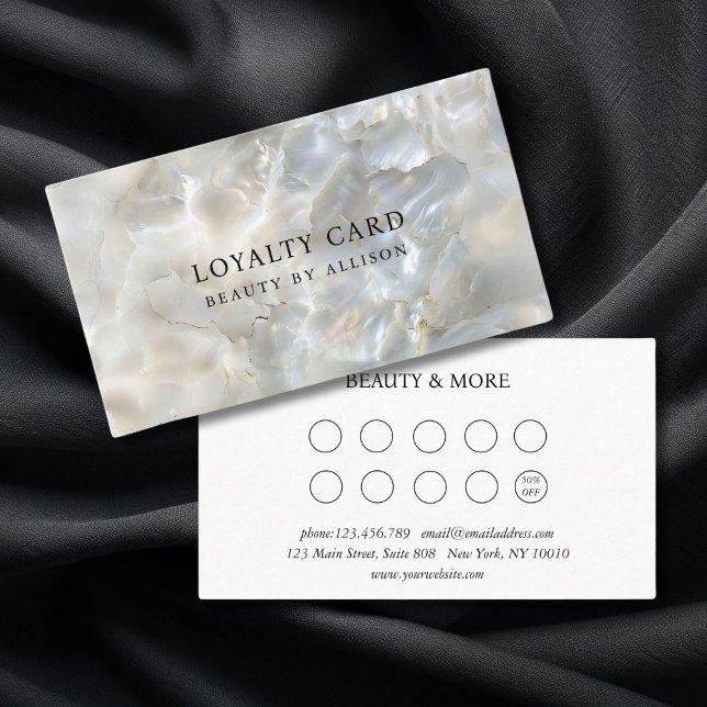 Marmor, Loyalität 10, Salon Visitenkarte (Marble, Loyalty 10, Salon Business Card)