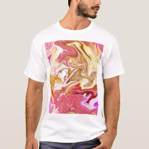 Marmor-Magie: Farbige abstrakte Gestaltung T-Shirt