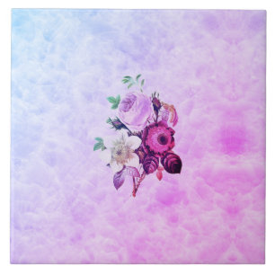 Marmor Marmo marble marbre colored flowers blumen Fliese