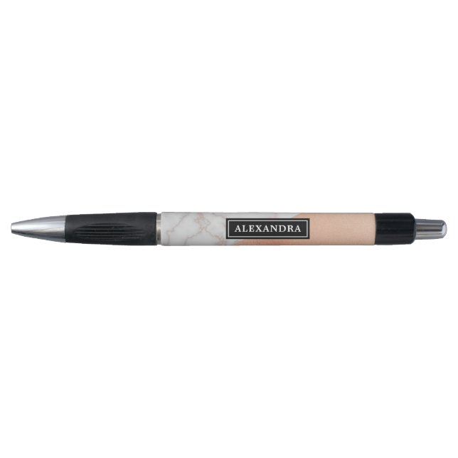 Marmor mit Imitat-Rosen-Goldpersonalisiertem Stift (Vorderseite)
