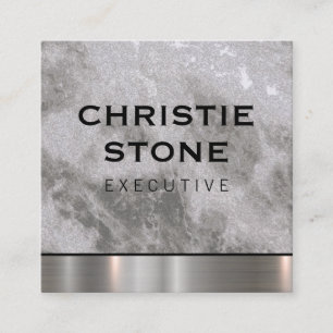 Marmor mit Metal Trim Quadratische Visitenkarte