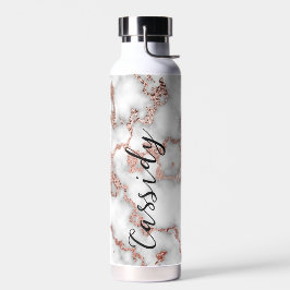 Marmor mit Rose Gold Personalisiert Trinkflasche